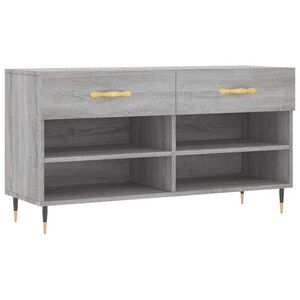 vidaXL Panca Porta Scarpe Grigio Sonoma 102x35x55 cm Legno Multistrato