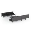 vidaXL Divani da Giardino 8 pz con Cuscini in Polyrattan Grigio Scuro