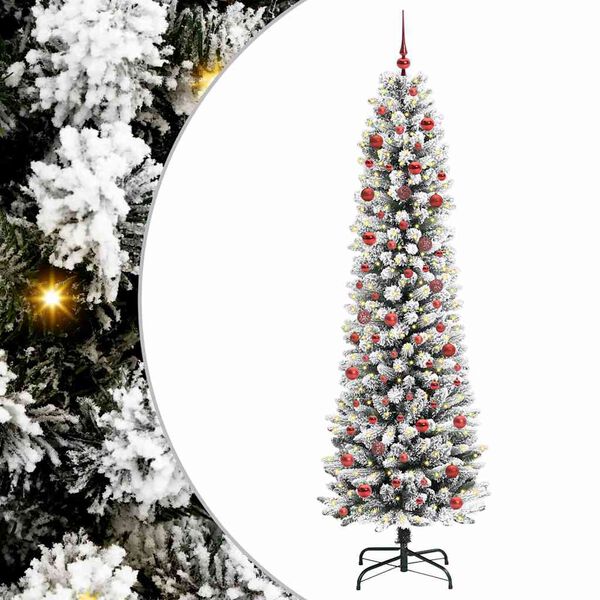 vidaXL Albero di Natale artificiale con 300 LED Bianco 210 cm