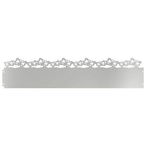 vidaXL Bordure per prato 10 pcs Argento 103 x 0,05 x 22 cm