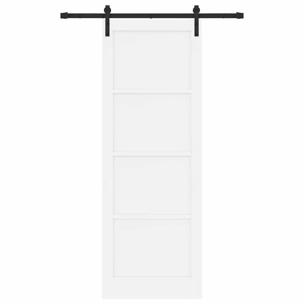 vidaXL Porta scorrevole Bianco 83 x 232 cm Pino massello
