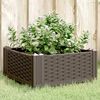 vidaXL Fioriera da Giardino con Picchetti Marrone 42,5x42,5x28,5 cm PP