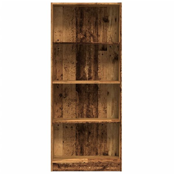 vidaXL Libreria Legno Antico 60x24x143 cm in Legno Multistrato