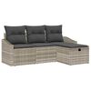 vidaXL Set di divani con cuscino 4 pcs polyrattan