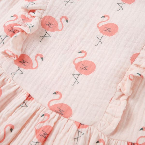 Abito da Bambina con Volant Rosa Tenue 92