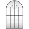 vidaXL Specchio da Parete Nero 60x100 cm Arco in Ferro