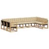 vidaXL Set di divani da esterno 10 pz Bianco e Beige