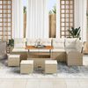 vidaXL Set Divano da Giardino con cuscino 10 pcs Beige polyrattan