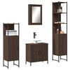 vidaXL Set Mobili da Bagno 4 pz Rovere Marrone in Legno Multistrato