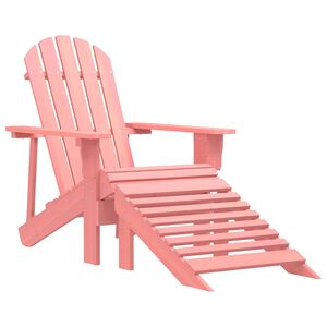 vidaXL Sedia Giardino Adirondack con Ottomana Massello di Abete Rosa