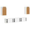 vidaXL Set mobile TV 5 pcs Bianco Lucido Legno multistrato