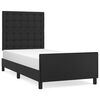 vidaXL Giroletto con Testiera Nero 90x190 cm in Similpelle