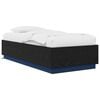 vidaXL Letto con LED Rovere Nero 80 x 200 cm Legno ingegnerizzato