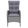 vidaXL Set Mobili da Pranzo per Giardino 9 pz in Polyrattan Grigio
