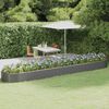 vidaXL Letto Giardino Acciaio Zincato 507x100x36cm Grigio