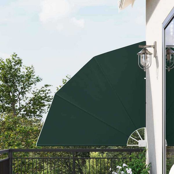 vidaXL Schermo di Privacy per Balcone Verde scuro 140 x 140 cm Tessuto