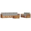 vidaXL Set di divani da esterno 7 pcs Grigio Naturale e Chiaro