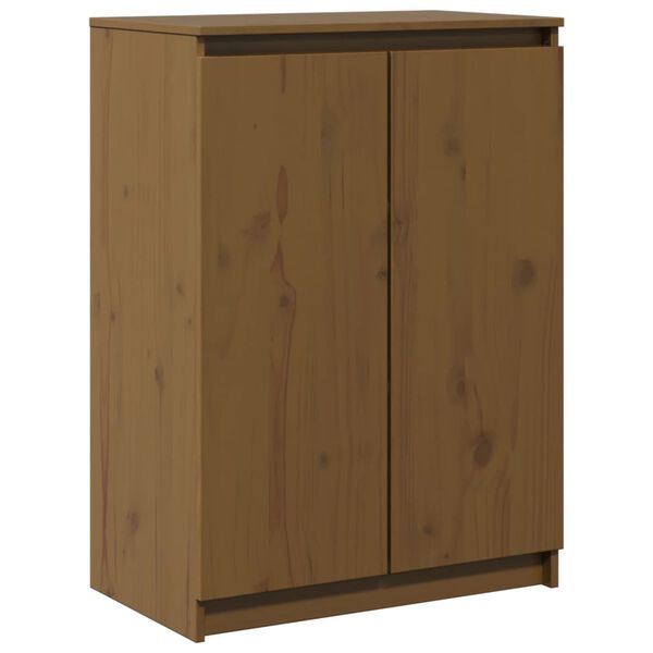 vidaXL Credenza Marrone Ambrato 60x36x84 cm in Legno Massello di Pino
