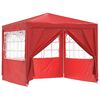 vidaXL Tenda Party Rosso 250 x 250 x 240 cm PE e Acciaio