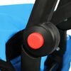 vidaXL Rimorchio Pieghevole da Bici con Borsa Spesa Blu e Nero