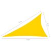 vidaXL Parasole a Vela Oxford Triangolare 3x4x5 m Giallo