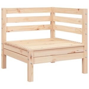 vidaXL Divano Angolare da Giardino in Legno Massello di Pino