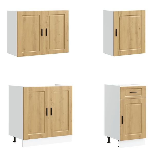 vidaXL Set Mobili da Cucina 7 pz Kalmar Rovere Artigianale Truciolato