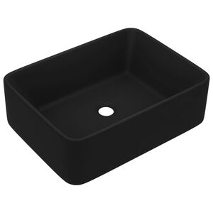 vidaXL Lavandino Luxury Nero Opaco 41x30x12 cm in Ceramica
