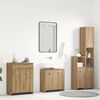 vidaXL Set Mobili da Bagno 4 pz Rovere Artigianale Legno Multistrato