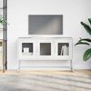 vidaXL Mobile TV Bianco 100,5x39x60,5 cm in Acciaio Laminato a Freddo
