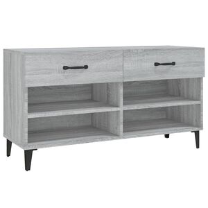 vidaXL Scarpiera Grigio Sonoma 102x35x55 cm in Legno Multistrato