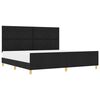 vidaXL Struttura del letto con testiera Nero 200 x 200 cm Tessuto