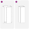 vidaXL Supporto per Ombrellone Bianco 15,5 x 15,5 x 49 cm Metallo