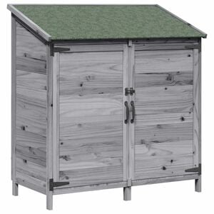 vidaXL Capanno da Giardino con tetto Grigio 106,5 x 56 x 113,5 cm