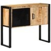 vidaXL Tavolo Consolle 90x35x75 cm in Legno Massello di Mango Grezzo