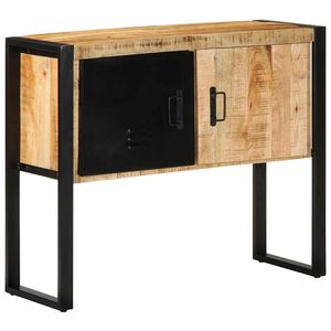 vidaXL Tavolo Consolle 90x35x75 cm in Legno Massello di Mango Grezzo