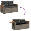 vidaXL Set Divano da Giardino 8pz con Cuscini Grigio Polyrattan Acacia