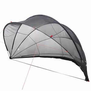 vidaXL Dome Piscina Nero 472 x 460 x 229 cm
