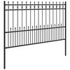 vidaXL Recinzione a anello con picchetti Nero 200 x 130 cm