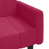 vidaXL Divano Letto a 2 Posti Rosso Vino in Velluto