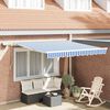 vidaXL Tenda Retrattile Blu e Bianco 350 x 250 cm