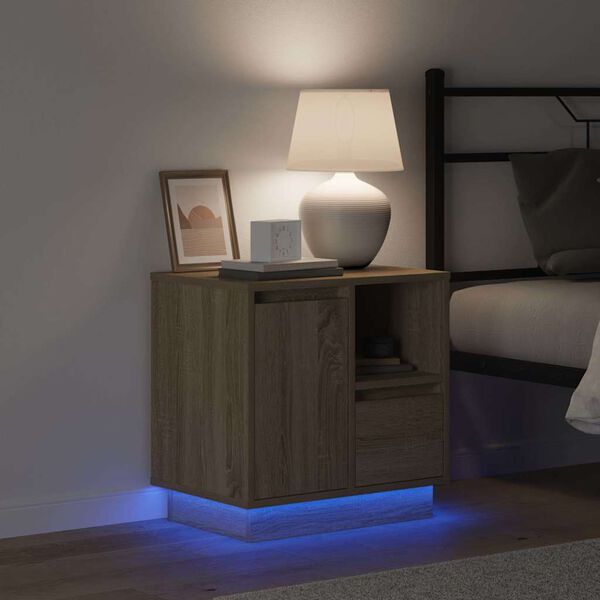 vidaXL Armadio da Notte con cassetto Rovere Sonoma 50 x 34,5 x 50 cm.