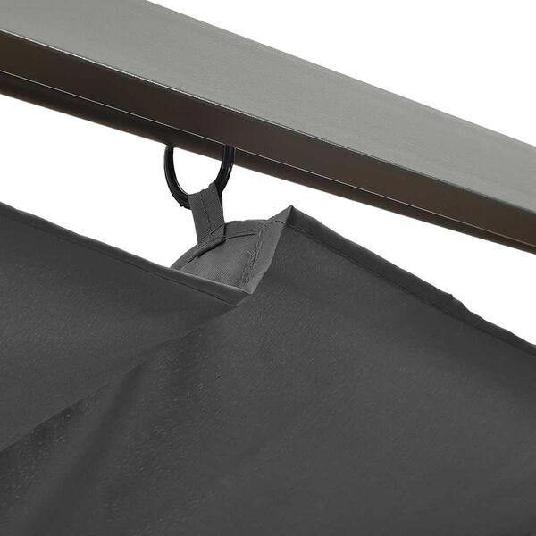 vidaXL Pergola con Tetto Retrattile Antracite 3x3m in Acciaio 180 g/m&sup2;
