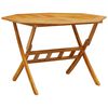vidaXL Tavolo da Giardino Pieghevole &Oslash;110x75cm Legno Massello d'Acacia