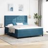 vidaXL Letto a molle con testiera Blu 180 x 200 cm Velluto