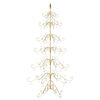 vidaXL Albero di Natale in metallo con supporto Oro 180 cm