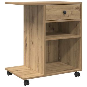 vidaXL Supporto per Stampante Rovere Artigianale 60 x 40 x 68,5 cm