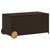vidaXL Contenitore da Giardino con Ruote Marrone 190L in Polyrattan