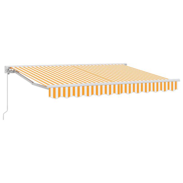 vidaXL Tenda retrattile manuale Giallo 3 x 2,5 m