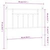 vidaXL Testiera in Metallo Nero 90 cm